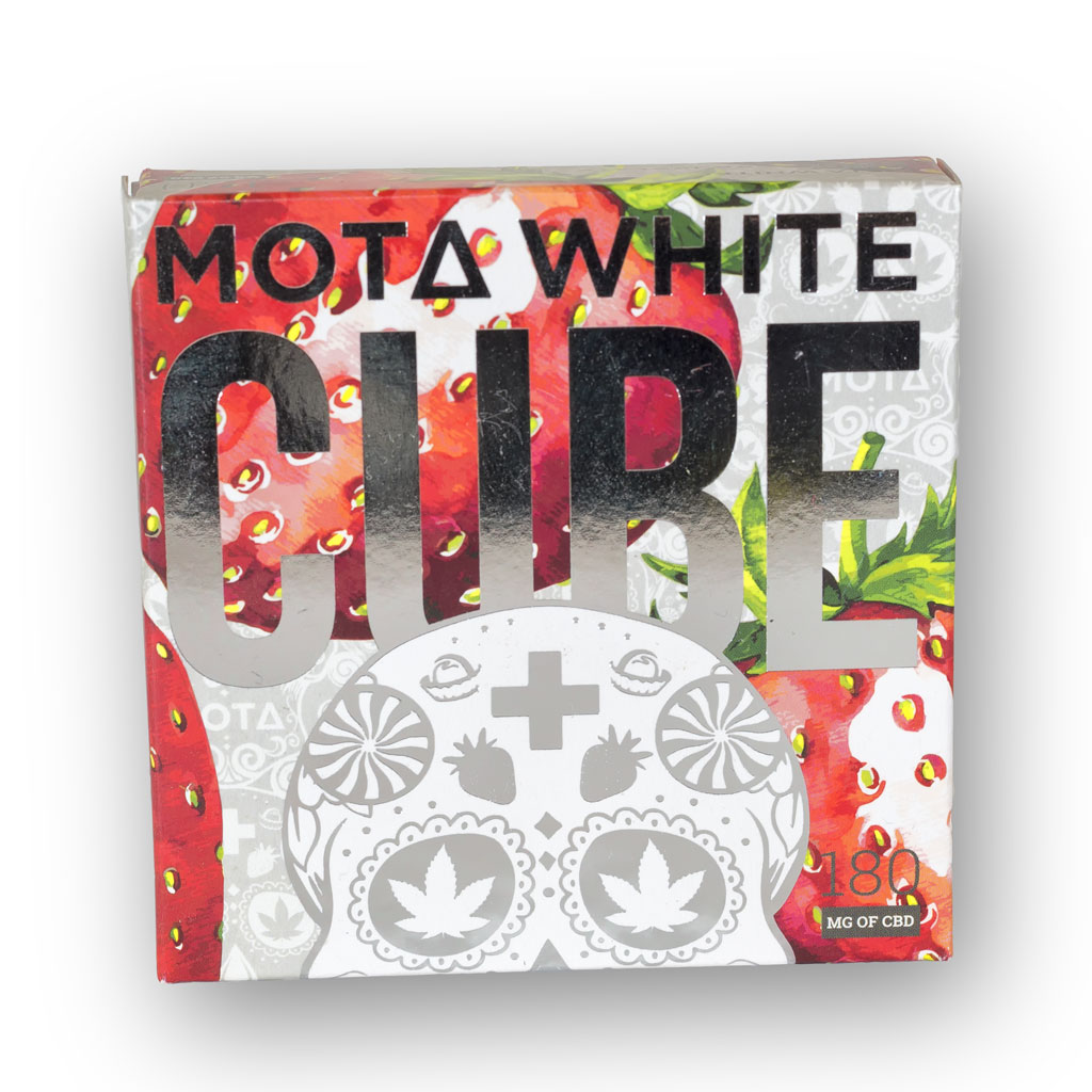 Mota - CBD Strawberries and Cream White Chocolate Cube 180mg